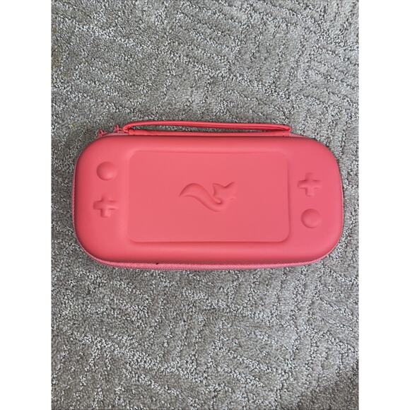 Nintendo Switch Lite Portable Carry Case Pink Hard Shell, Travel Pouch - Picture 1 of 7